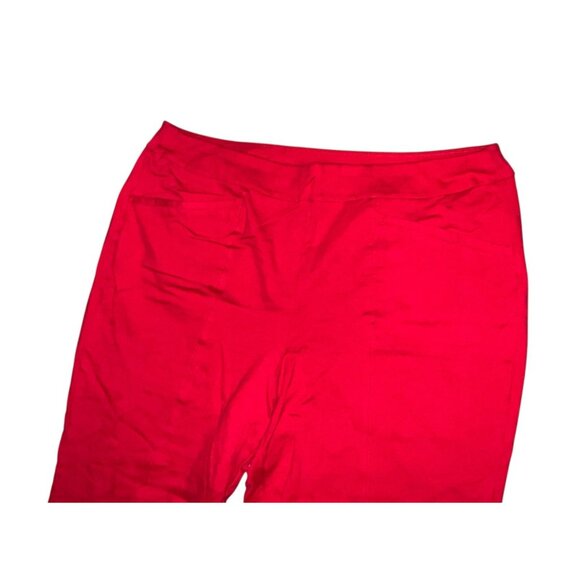 Womens High-Rise Red Pants Size 18/20W Stretch Fabric Made In Philippines Comfor - Picture 10 of 10